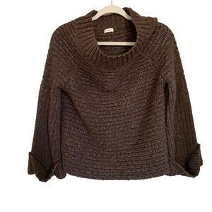 Hinge | Nordstrom size M brown Coco Convertible Oversized Pullover Sweater